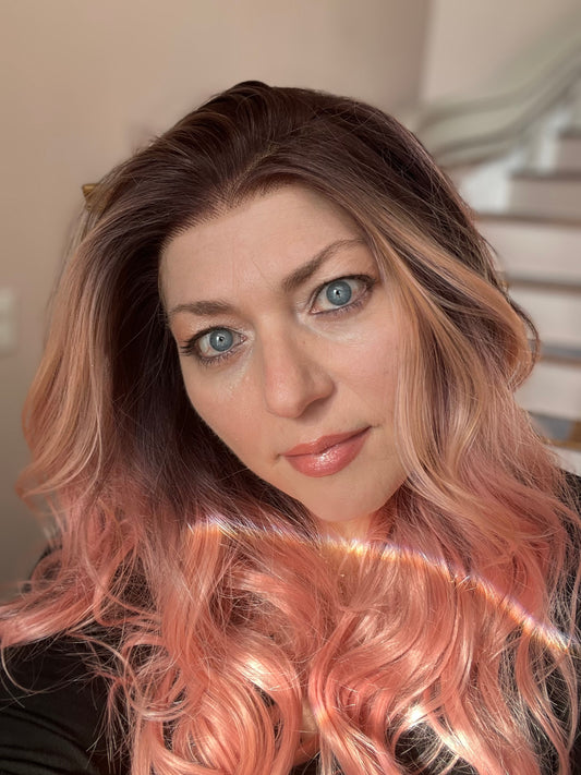 CARKIRA Marie Peachy Pink 13x4 Lace Front Wig with Medium Cap Unisex Heat Friendly Up to 320°F Natural Looking Soft Smooth Realistic Scalp Hairline (Copy) (Copy)