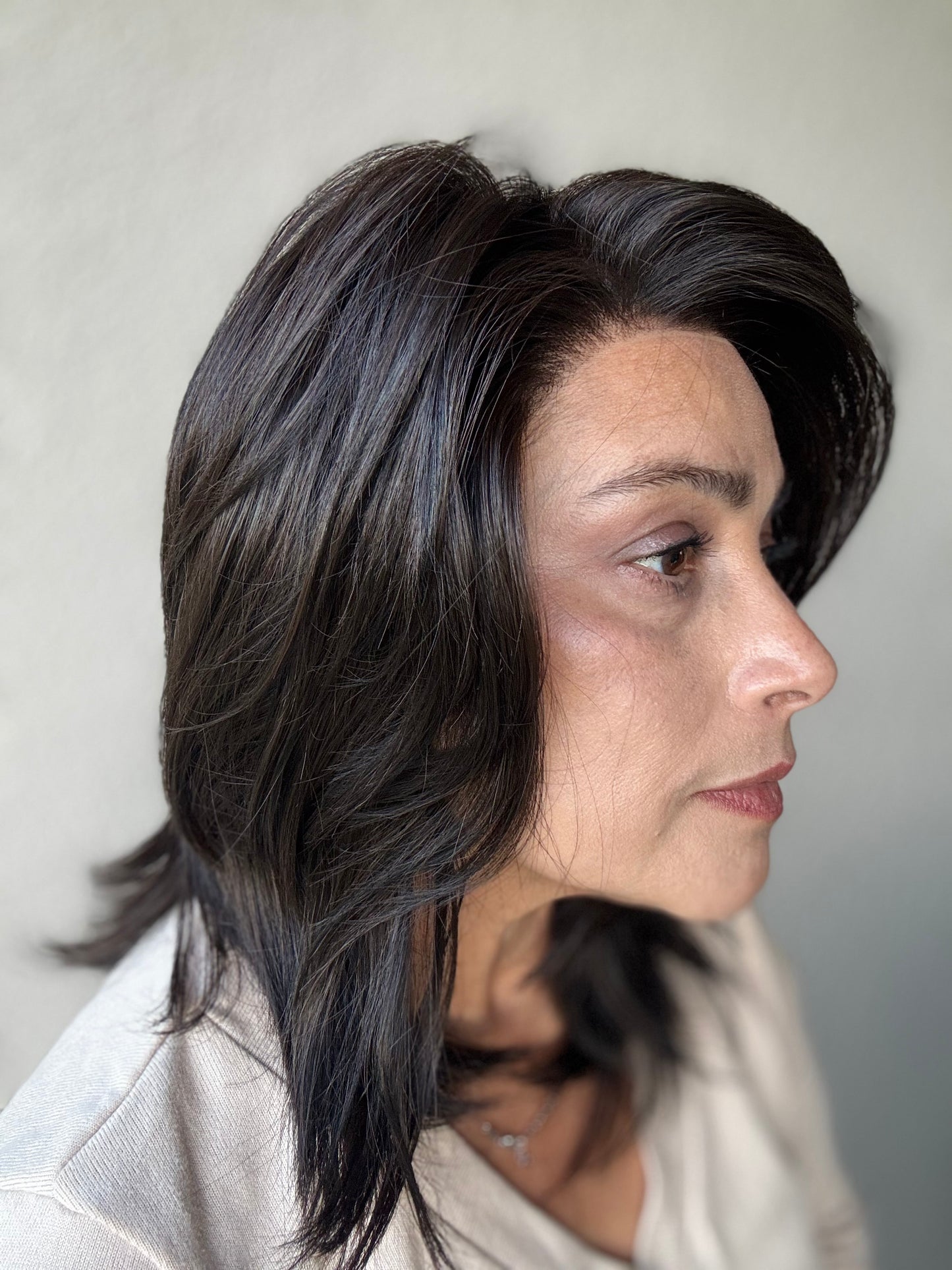 Casual Carlie - Styles by Selene- Heat-friendly Left Mono-part - Tress Allure-Boss Crowns Collab Style