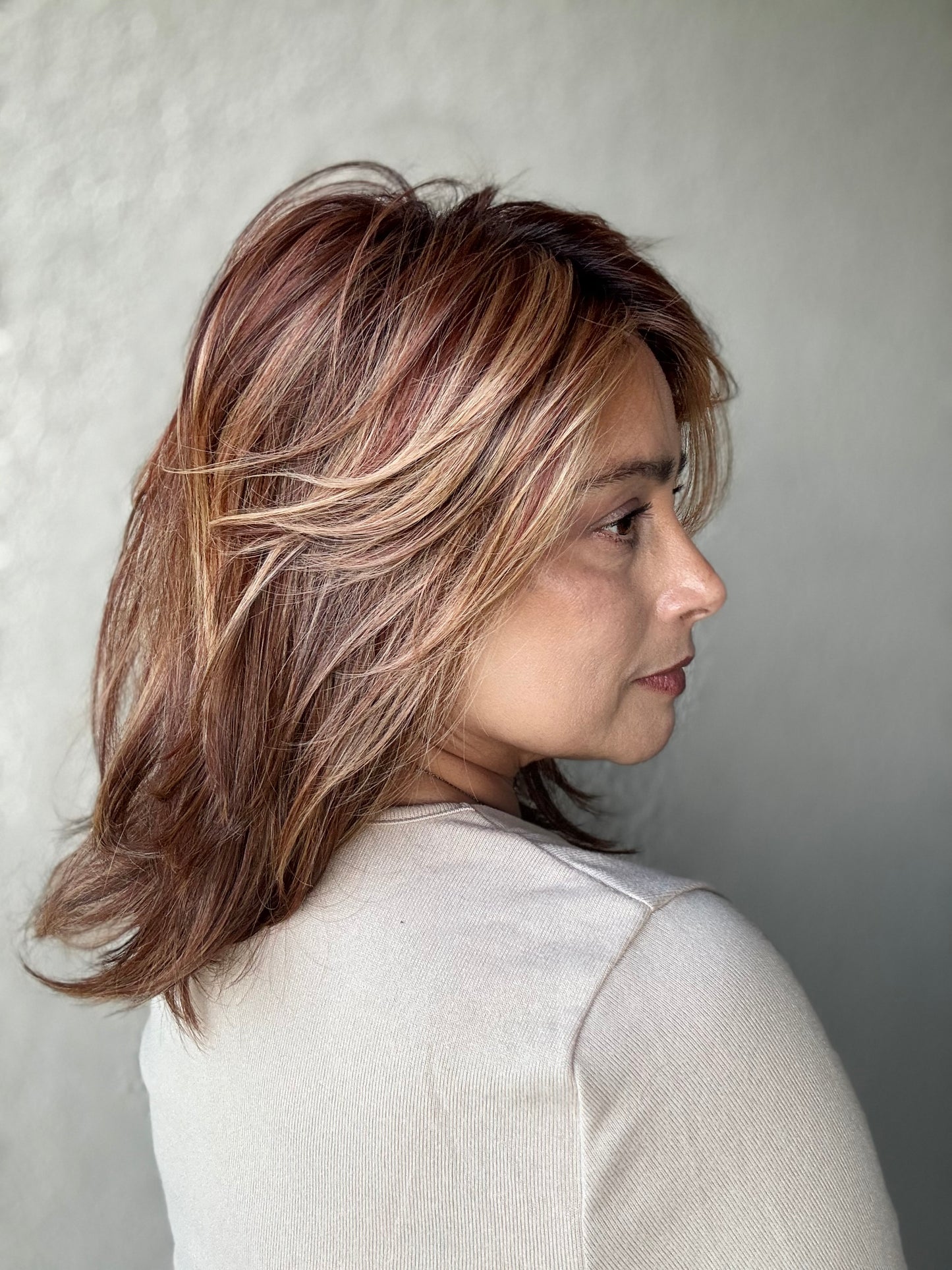 Casual Carlie - Styles by Selene- Heat-friendly Left Mono-part - Tress Allure-Boss Crowns Collab Style