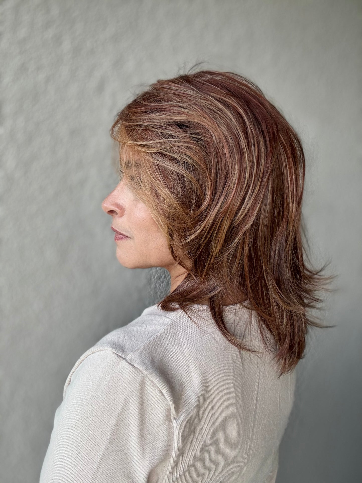 Casual Carlie - Styles by Selene- Heat-friendly Left Mono-part - Tress Allure-Boss Crowns Collab Style