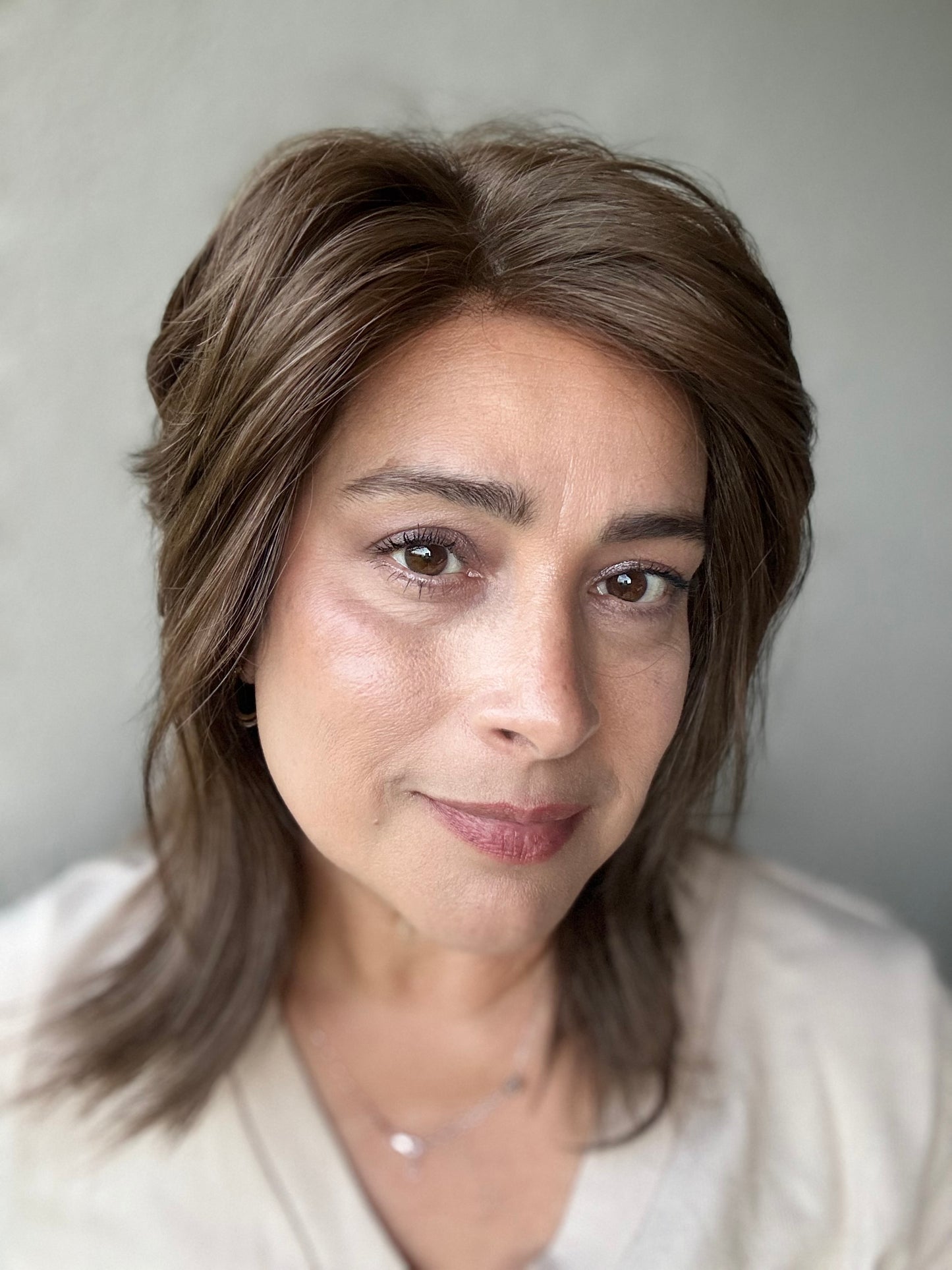 Casual Carlie - Styles by Selene- Heat-friendly Left Mono-part - Tress Allure-Boss Crowns Collab Style