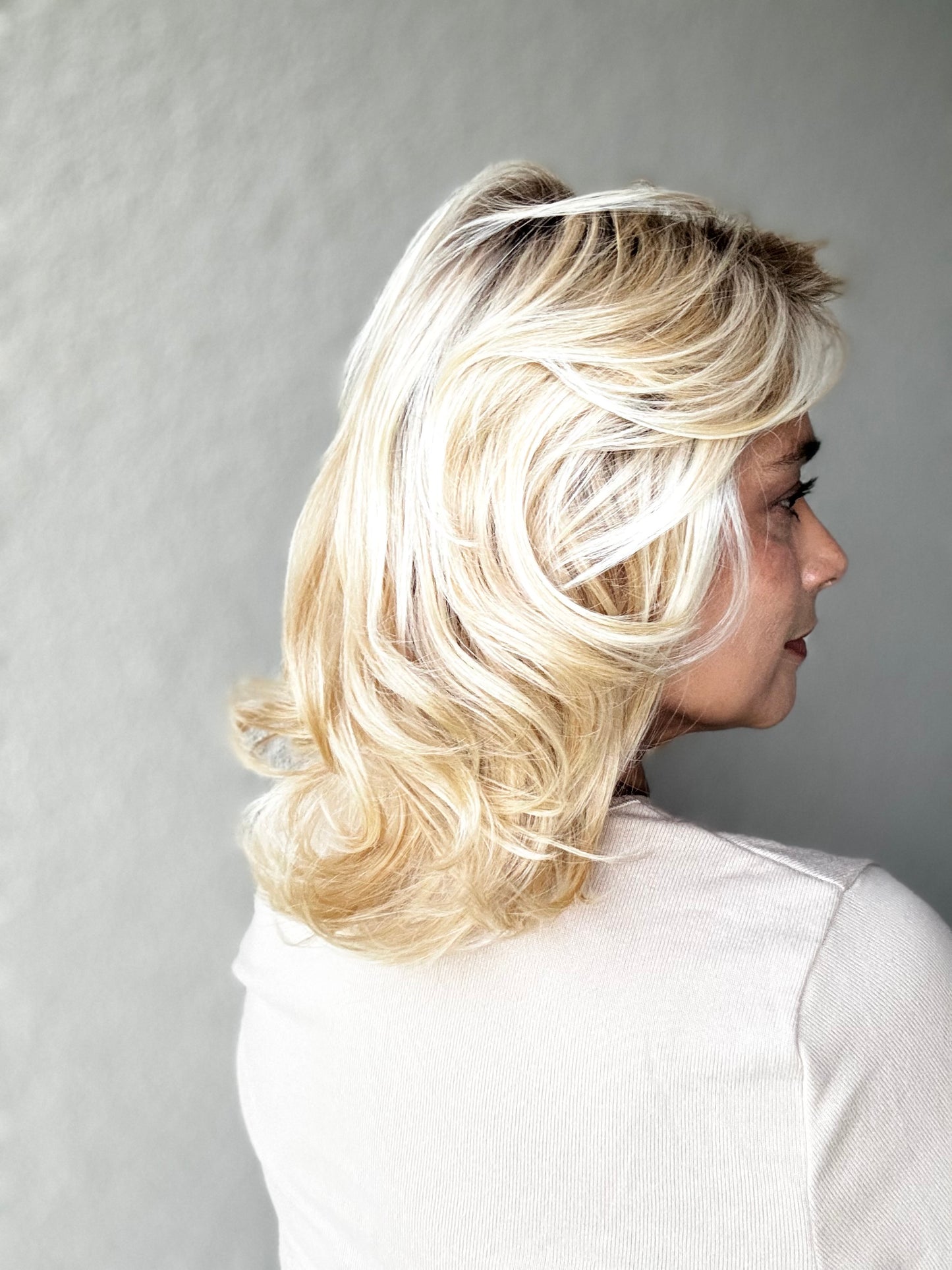 Casual Carlie - Styles by Selene- Heat-friendly Left Mono-part - Tress Allure-Boss Crowns Collab Style