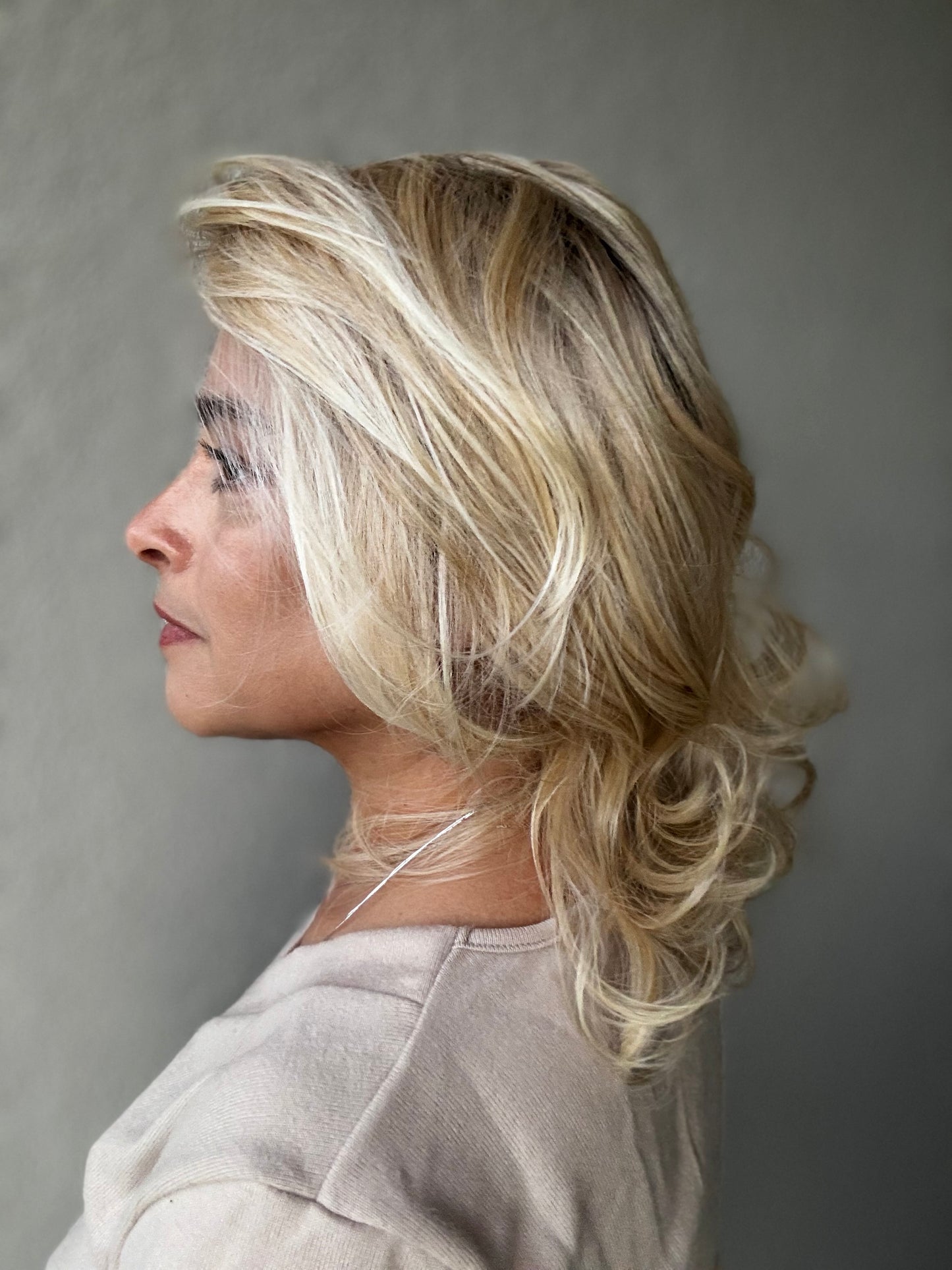 Casual Carlie - Styles by Selene- Heat-friendly Left Mono-part - Tress Allure-Boss Crowns Collab Style