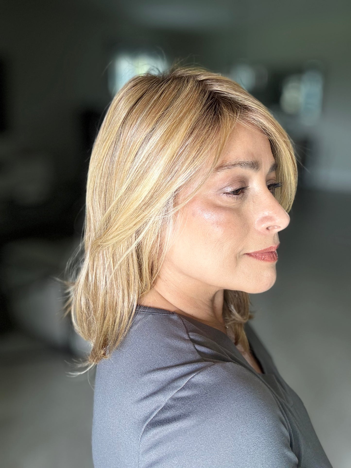 Casual Carlie - Styles by Selene- Heat-friendly Left Mono-part - Tress Allure-Boss Crowns Collab Style