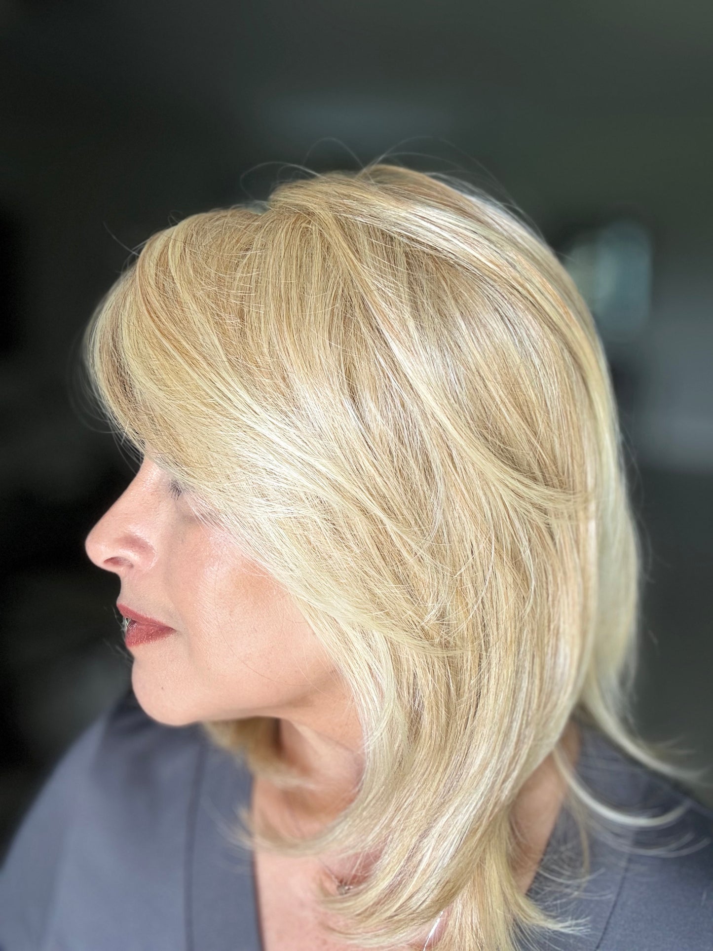 Casual Carlie - Styles by Selene- Heat-friendly Left Mono-part - Tress Allure-Boss Crowns Collab Style