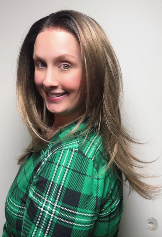 CARKIRA Dana 13x4 Lace Front Wig Gentle Brown Blend Medium Cap Unisex Heat Friendly Up to 320°F Natural Looking Soft Smooth Realistic Scalp Hairline Adjustable Straps Comfortable Elastic