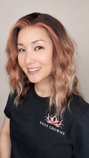 CARKIRA Jessie Palo Duro Sunset 16 Inch 13x4 Lace Front Synthetic Wig Glueless Natural Hairline Heat-Friendly