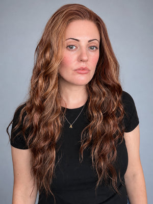 CARKIRA Lisa Spiced Cocoa Merlot 20-22" Inch 13x4 Luxury Lace Front Synthetic Wig Glueless Natural Hairline Heat-Friendly