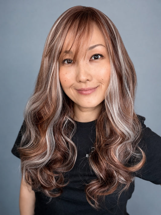 CARKIRA California Cowboy Coppricot 24-26" Inch 13x4 Luxury Lace Front Synthetic Wig Glueless Natural Hairline Heat-Friendly