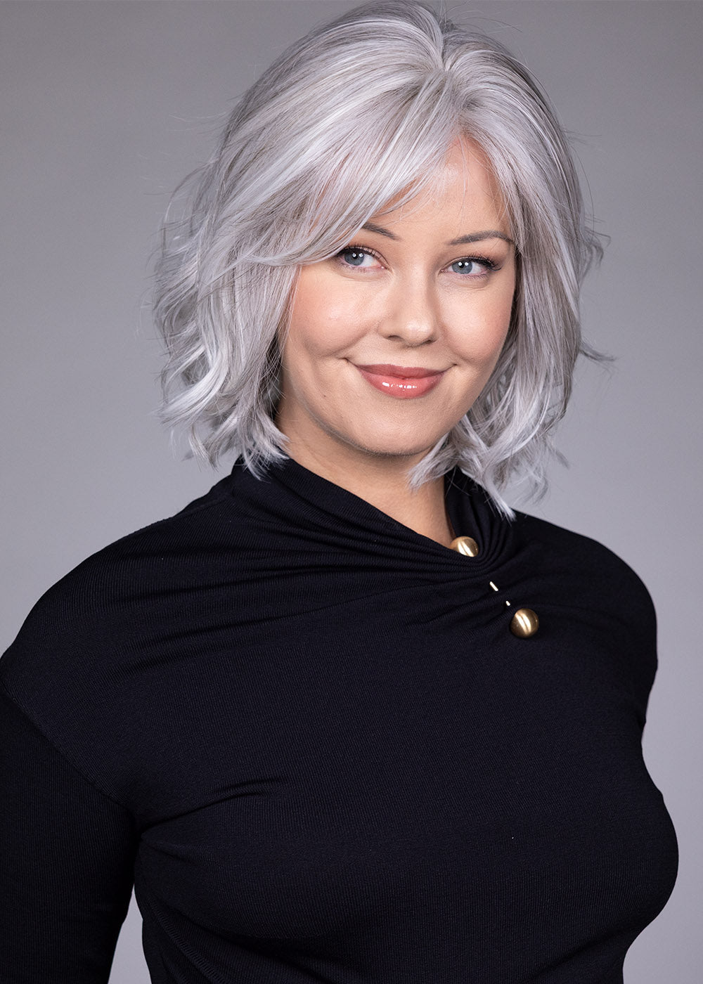 Naples by Belle Tress in Oyster Gray, styled