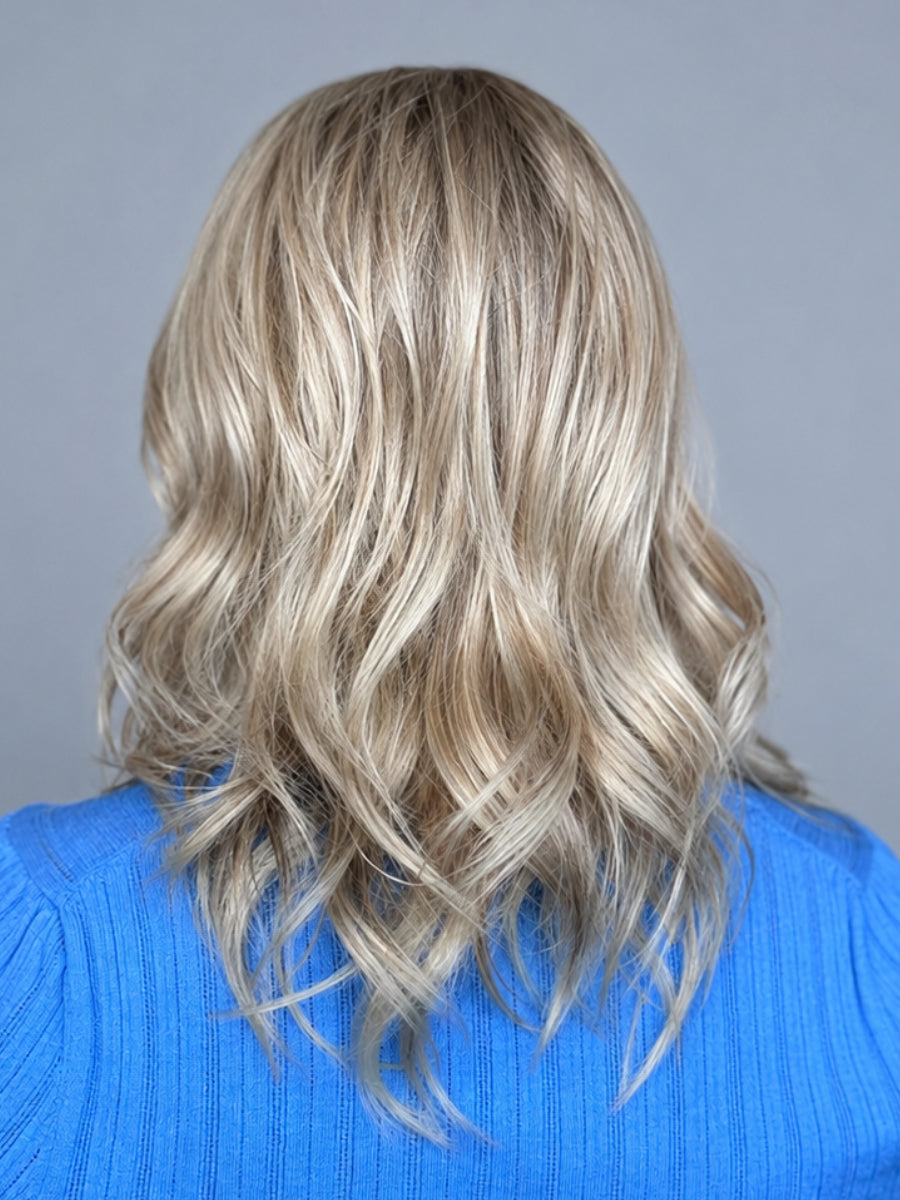 CARKIRA Noah Sandy Champagne Blonde 14" Inch 13x4 Lace Front Synthetic Wig Glueless Natural Hairline Heat-Friendly