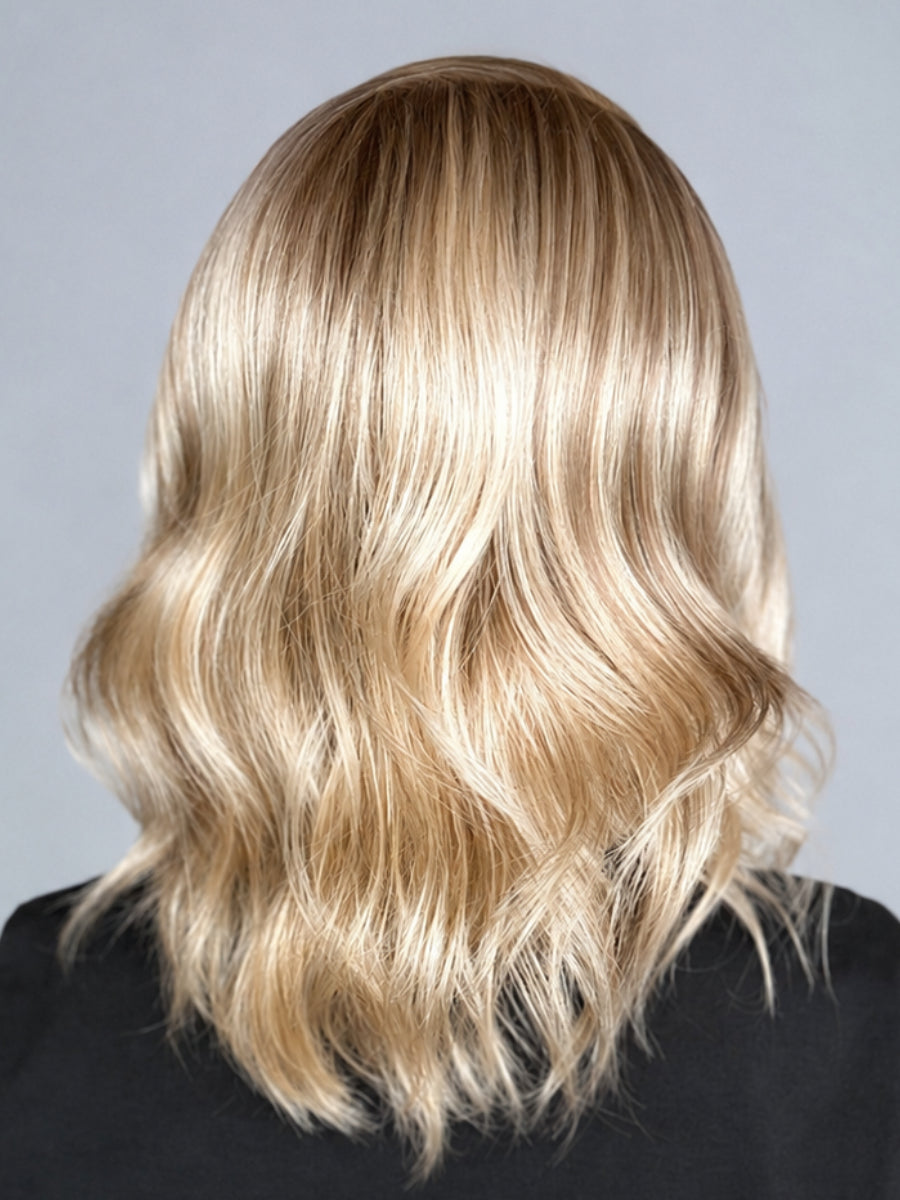 CARKIRA Noah Sandy Champagne Blonde 14" Inch 13x4 Lace Front Synthetic Wig Glueless Natural Hairline Heat-Friendly