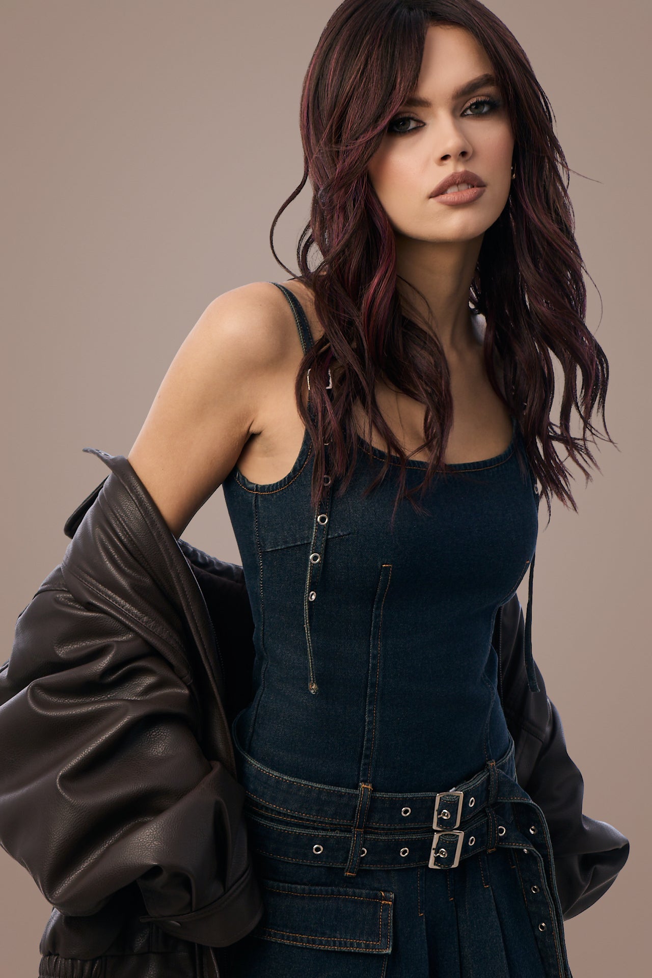 Posh Wavez - Deep Plum Brown-R