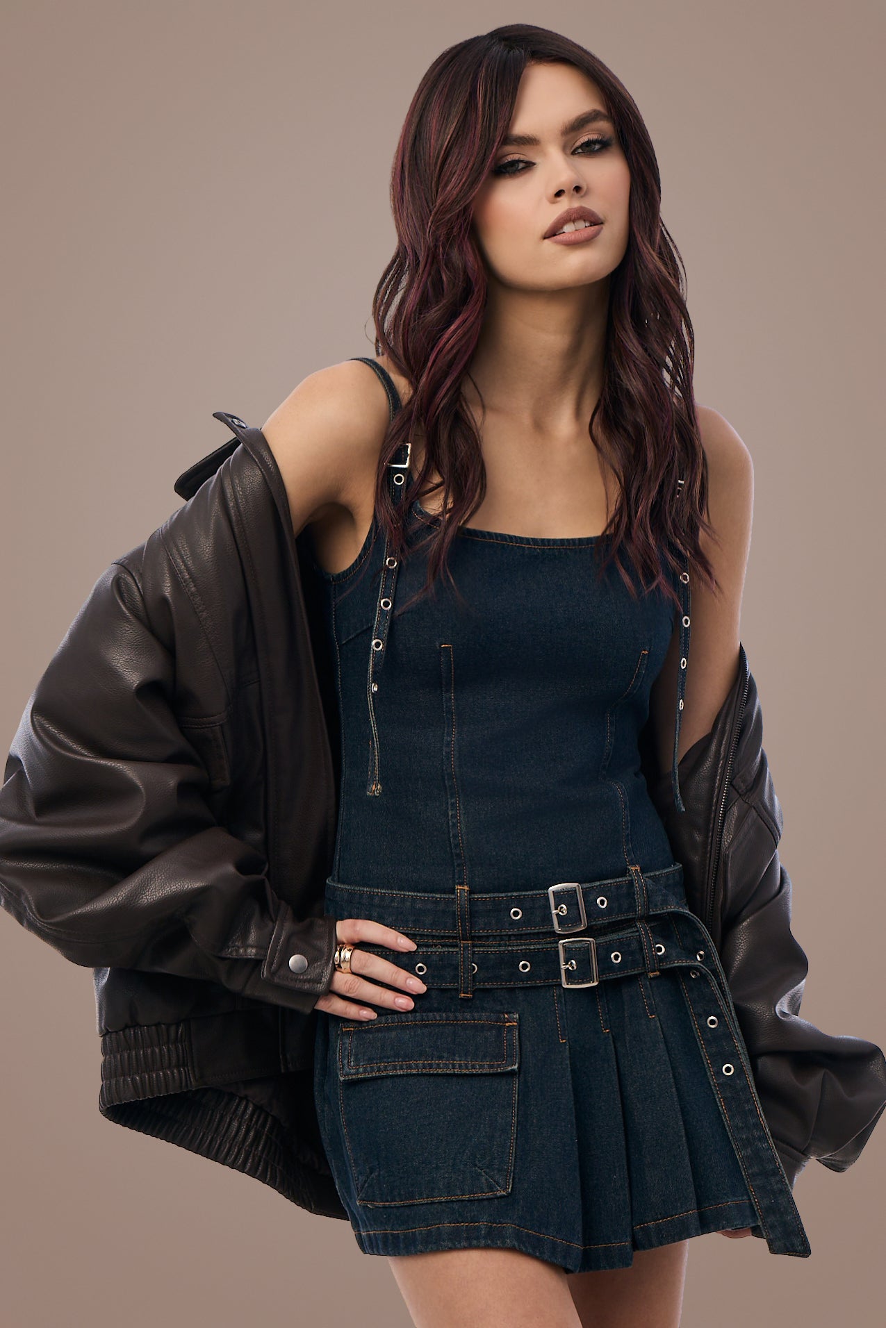 Posh Wavez - Deep Plum Brown-R