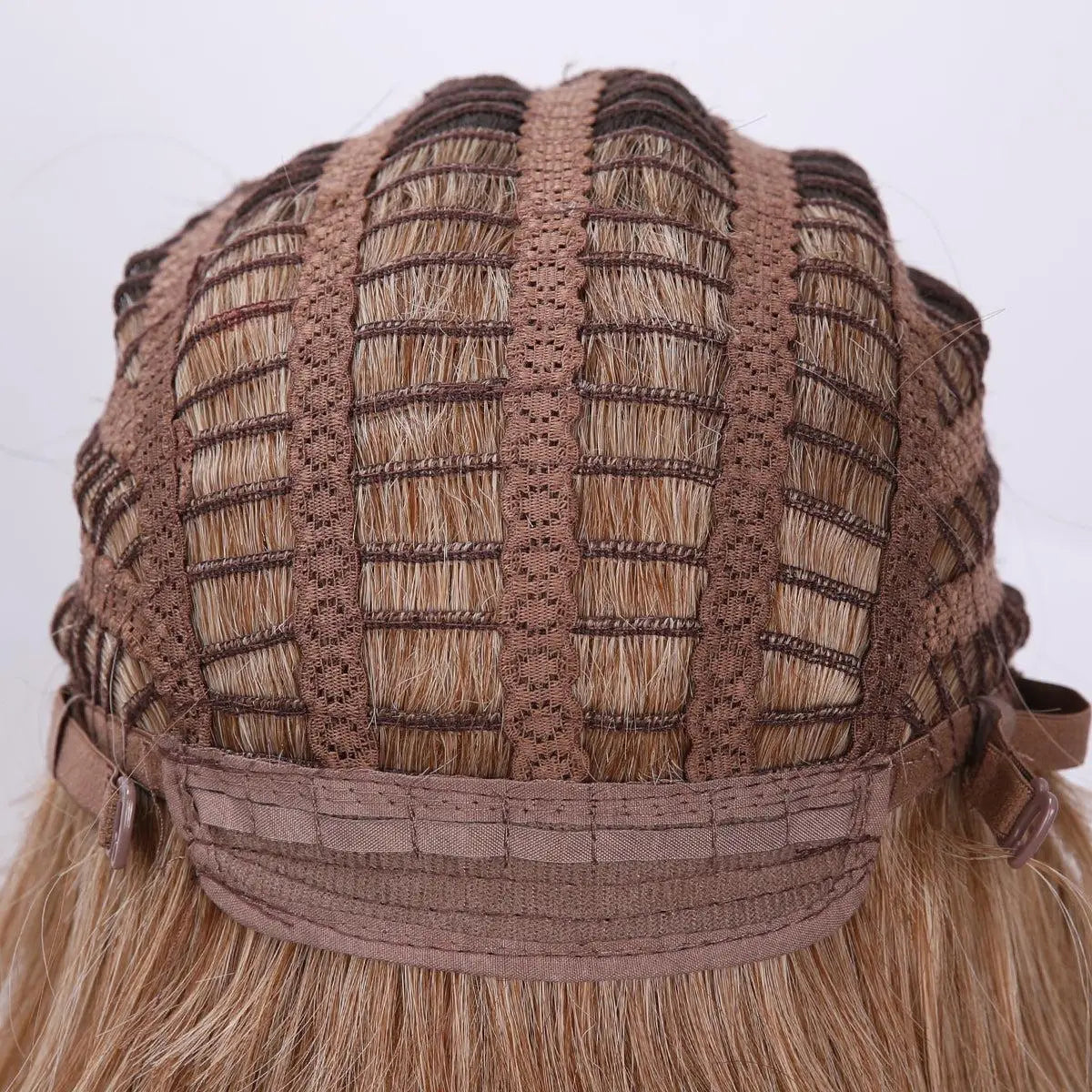 28-inch Brown Gradient Women's Long Wave Wave Split Wig for Daily Party Use Synthetic Heat Resistant Fiber Wig