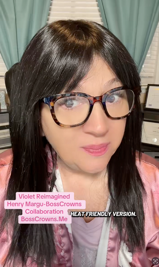 Violet Reimagined - Fully Hand-tied - Non-Heat-Friendly - Color 1b Jet Black - Henry Margu-Boss Crowns Collab Style