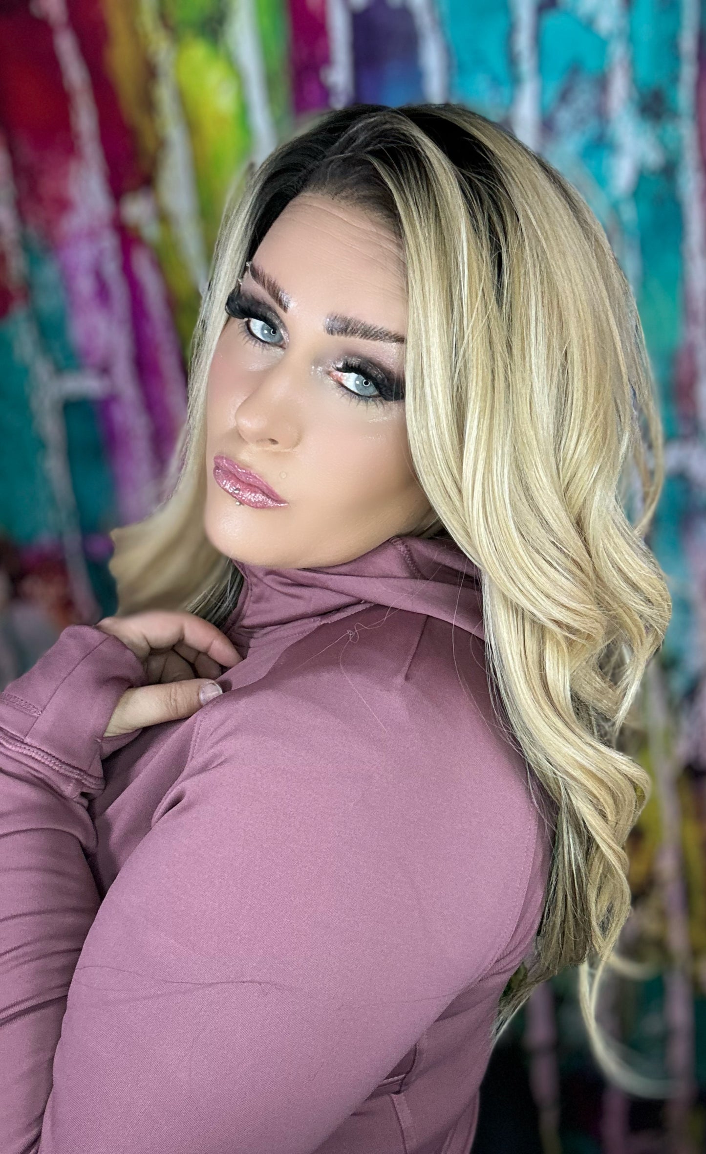 CARKIRA Kiana Ombre Blonde 13x6 Lace Front Wig with Long Brown Body Wave Medium Cap Unisex Heat Friendly Up to 320°F Natural Looking Soft Smooth Realistic Scalp Hairline