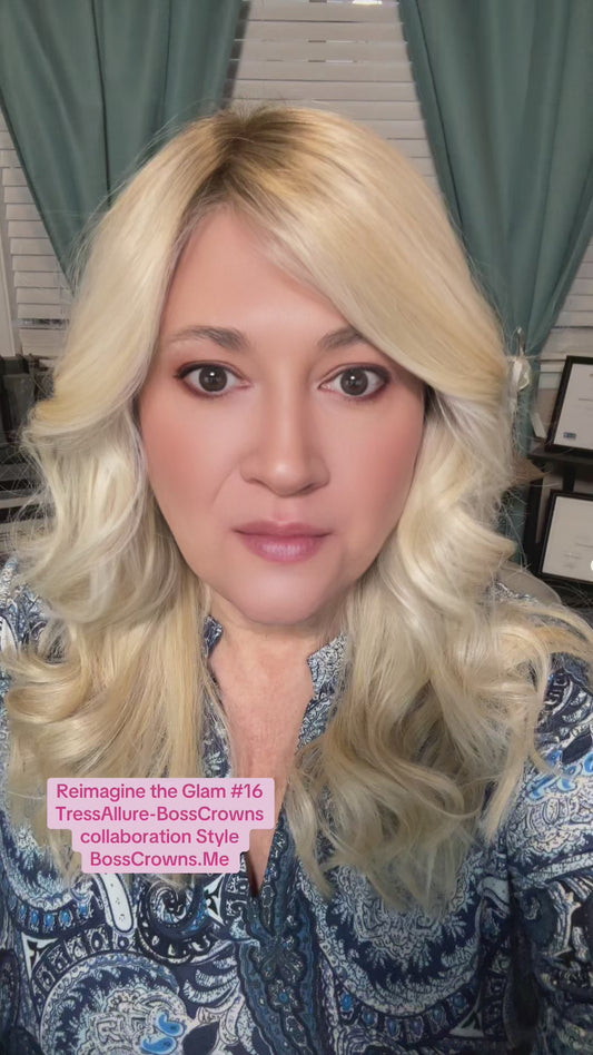 Reimagined Glam #16 Color 24/102/R12 TressAllure Monofilament Collab Style