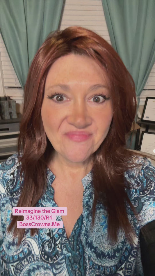 Reimagined Glam #18 Color Cherry Ganache (33/130/R4) - TressAllure Monofilament Collab Style