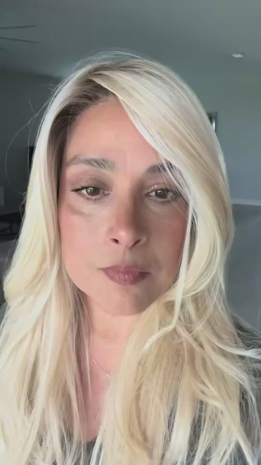 Glam - TA- 24/102/R12 | Gold Blonde with Platinum Highlights with Gold Brown Roots