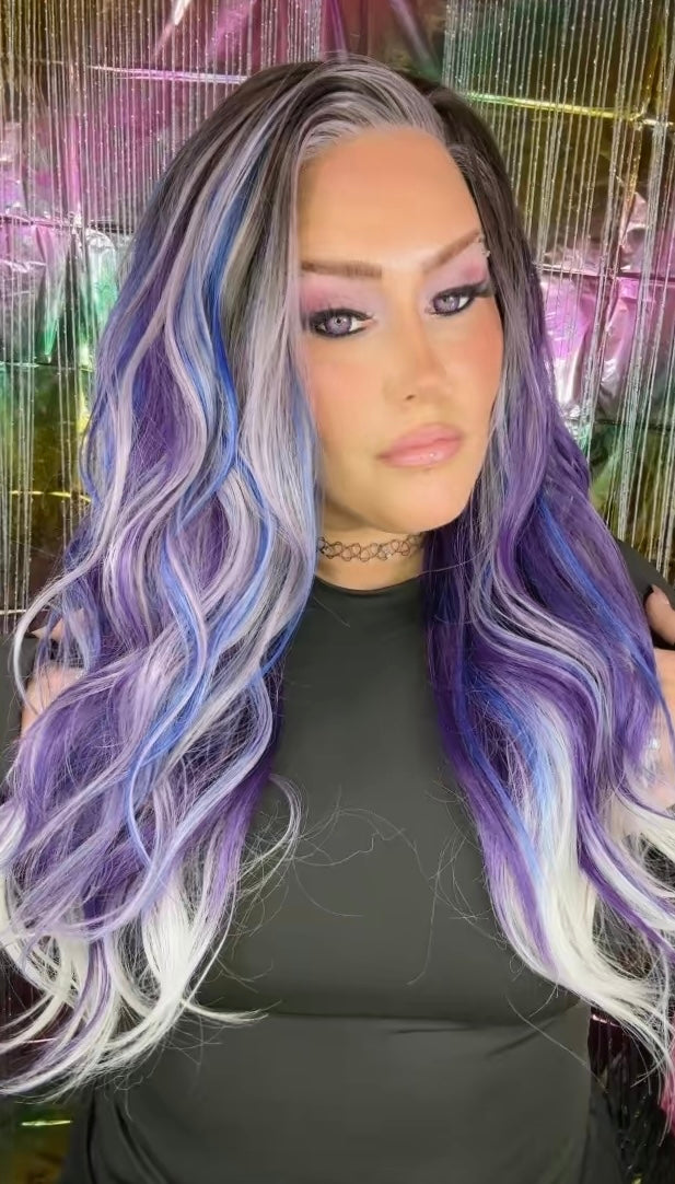 NEW RELEASE CARKIRA 22" Divine Mirage in the color Cosmic Mermaid Shake 13x4 Standard Cap