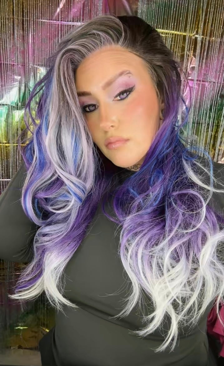 NEW RELEASE CARKIRA 22" Divine Mirage in the color Cosmic Mermaid Shake 13x4 Standard Cap