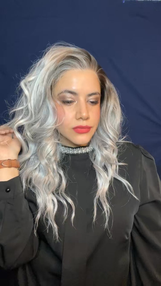 CARKIRA Liz in Moon Frost 13x4 Lace Front Wig with Medium Cap Unisex Heat Friendly Up to 320°F Natural Looking Soft Smooth Realistic Scalp Hairline