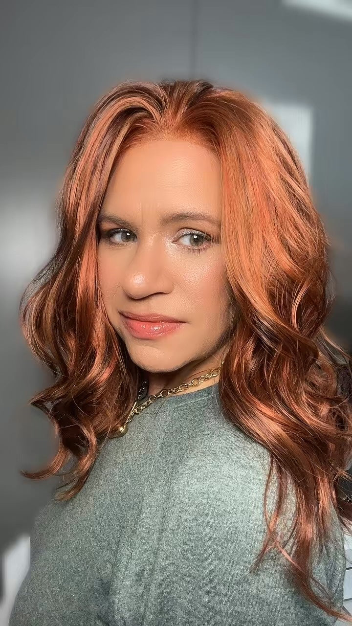 CARKIRA Mandy Vibrant Red 13x4 Lace Front Wig with Medium Cap Unisex Heat Friendly Up to 320°F Natural Looking Soft Smooth Realistic Scalp Hairline