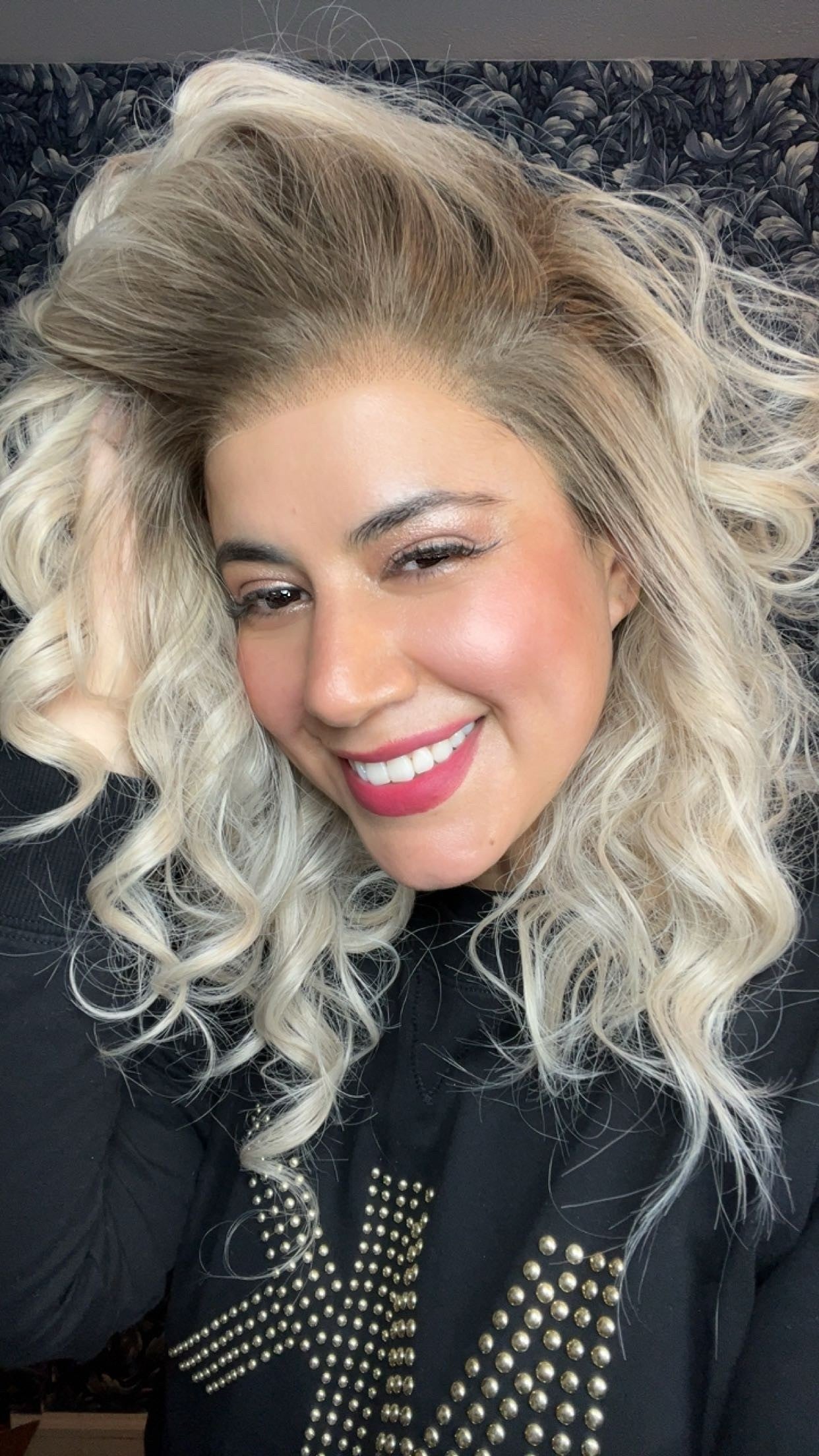 CARKIRA Cara Short 14" Curly Ash Blonde Highlight Wig 13x4 Lace Front Medium Cap Unisex Heat Friendly 320°F Natural Soft Smooth Realistic Scalp Hairline