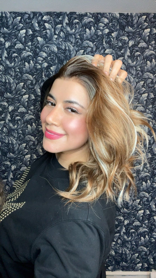 CARKIRA Angie 14" Caramel Blonde 13x4 Lace Front Wig with Medium Cap Unisex Heat Friendly Up to 320°F Natural Looking Soft Smooth Realistic Scalp Hairline