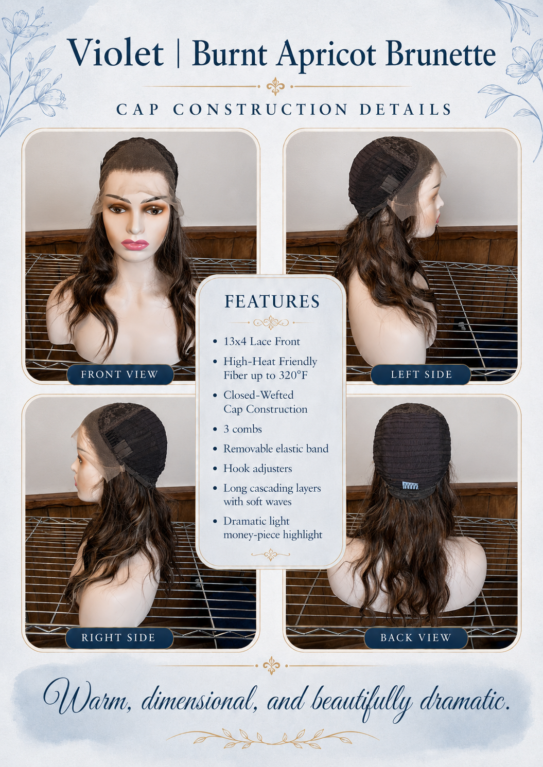 CARKIRA Violette Burnt Apricot Brunette